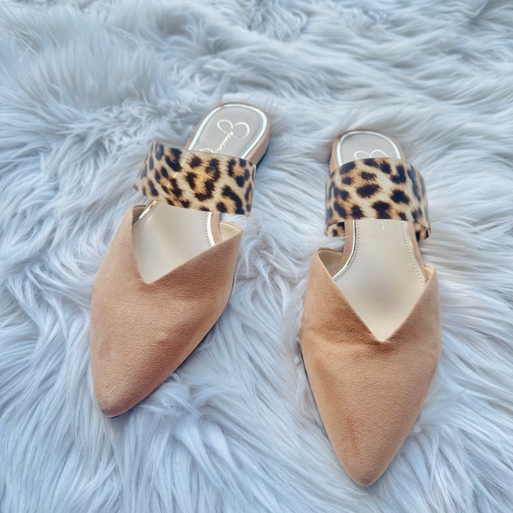 Leopard Print Tan Women's Mules 8